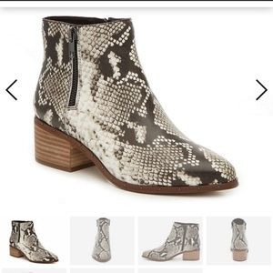 Bleecker & Bond Snakeskin Ankle Boots